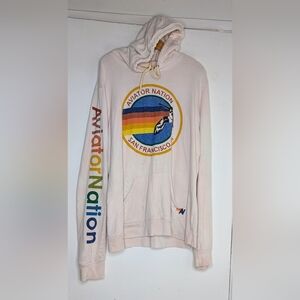 Aviatior Nation • Men's Light Pink San Francisco Sweatshirt Size XL